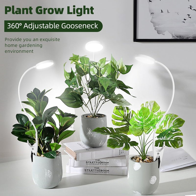 EWPJDK Grow Light for Indoor Plants Full Spectrum Plant Grow Lights 72 LED Plant Light Grow Lamp for Indoor Growing Pot Clip LED Plant Lamp (White, 1) - Image 2